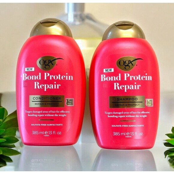 OGX Bond Protein Repair Shampoo And Conditioner Repair And Protect 13 Fl. Oz - Picture 1 of 3